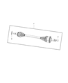 Diagram for Dodge Charger Axle Shaft - 52123952AC