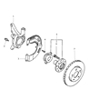 Diagram for 2003 Chrysler Sebring Brake Dust Shield - MR370861