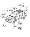 Diagram for 2007 Jeep Grand Cherokee Transmitter - 5026187AG