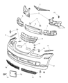 Diagram for Chrysler Crossfire Grille - 5098274AA