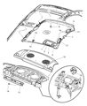 Diagram for 2001 Dodge Neon Sun Visor - TL39TL2AA