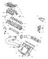 Diagram for Dodge Intake Manifold Gasket - 4663852AB