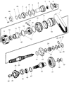 Diagram for Dodge Ram 2500 Transfer Case Output Shaft Snap Ring - 4856643