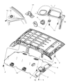 Diagram for 2001 Dodge Caravan Sun Visor - TR96TL2AA