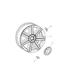 Diagram for 2007 Chrysler Crossfire Wheel Cover - 68045295AA