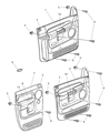 Diagram for 2007 Dodge Ram 1500 Door Handle - 1DB92ZJ3AA