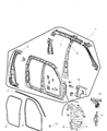 Diagram for 2009 Dodge Dakota Door Seal - 55359445AD