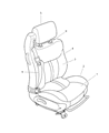 Diagram for 2001 Chrysler Sebring Seat Cushion - UK991L5AA