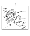 Diagram for 2008 Dodge Ram 2500 Parking Brake Shoe - 5179334AA