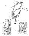 Diagram for Dodge Grand Caravan Door Hinge - 5020899AG