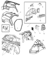 Diagram for Chrysler 300 Wheelhouse - 5065221AB