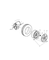 Diagram for 2003 Chrysler Town & Country Wheel Cover - 4743065AA