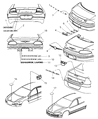 Diagram for 1999 Chrysler LHS Emblem - 4805065AB