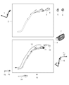 Diagram for Jeep Fuel Filler Housing - 68148794AC