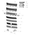 Diagram for 2016 Dodge Charger Grille - 68214869AB