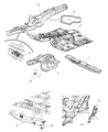 Diagram for 2009 Jeep Grand Cherokee Floor Pan - 55394418AJ