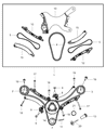 Diagram for Chrysler Aspen Timing Chain Guide - 53021796AA