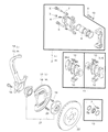 Diagram for 2003 Chrysler Sebring Brake Pad - V3012926