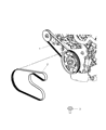 Diagram for Dodge Stratus Drive Belt - 4892711AA