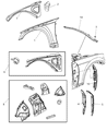 Diagram for 2014 Dodge Challenger Fender - 4816165AF