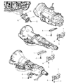 Diagram for Dodge Ram 2500 Transmission Mount - 52021470AB