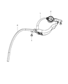 Diagram for Dodge Coolant Reservoir - 5058456AD