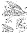 Diagram for Chrysler 300 Hood Hinge - 5065264AH