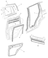 Diagram for 2001 Jeep Cherokee Door Seal - 55175952AC