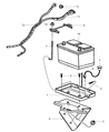 Diagram for 2002 Dodge Ram Van Battery Tray - 55346961AE