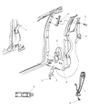 Diagram for 2000 Dodge Caravan Seat Belt - RL181JKAA