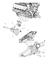 Diagram for 2004 Dodge Durango Engine Mount Bracket - 52021626AA