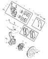 Diagram for 2006 Dodge Ram 1500 Brake Pad - 5143402AB