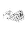 Diagram for 2005 Dodge Viper Engine Mount Bracket - 4643530AB