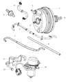 Diagram for Dodge Charger Brake Booster Vacuum Hose - 4584539AC
