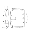 Diagram for 2002 Dodge Ram 1500 Sun Visor - WF20TL2AA