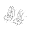 Diagram for 2003 Dodge Durango Seat Cushion - 5093732AA