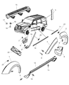 Diagram for 2007 Dodge Nitro Door Moldings - 1BS52TZZAB