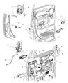 Diagram for 2005 Dodge Ram 1500 Door Latch Cable - 5029868AA