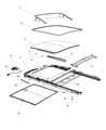 Diagram for 2020 Jeep Grand Cherokee Sunroof - 68082476AB