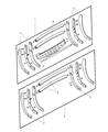 Diagram for 2001 Dodge Durango Bumper - 5018425AA