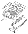 Diagram for 2003 Jeep Grand Cherokee Floor Pan - 55137188AB