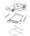 Diagram for 1999 Chrysler LHS Door Moldings - 4780505AK