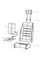 Diagram for 2015 Jeep Wrangler Seat Cover - 5YT52XDBAA