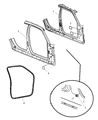 Diagram for 2010 Dodge Charger Door Seal - UQ20DW1AC