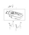 Diagram for Mopar Fuel Tank Strap - 52029563AB