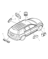 Diagram for 2005 Chrysler Pacifica Dome Light - 1CG311L2AA