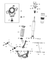 Diagram for Jeep Grand Cherokee Shock And Strut Mount - 68311287AA
