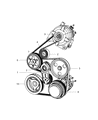 Diagram for 2008 Dodge Grand Caravan Water Pump Pulley - 4593664AB