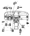 Diagram for Jeep Grand Cherokee Seat Heater Switch - 56033017AB