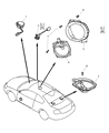 Diagram for 2001 Chrysler Sebring Car Speakers - MR397837